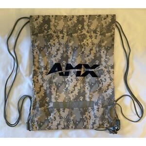 AMX Camouflage Drawstring Backpack Bag NWOT